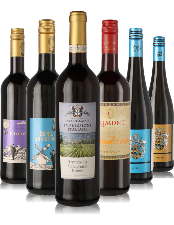 6er Weinpaket Rotwein lieblich International