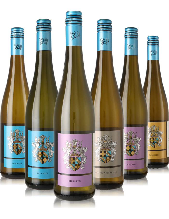 6er Weinpaket Weißwein aus Rheinhessen, lieblich und süß